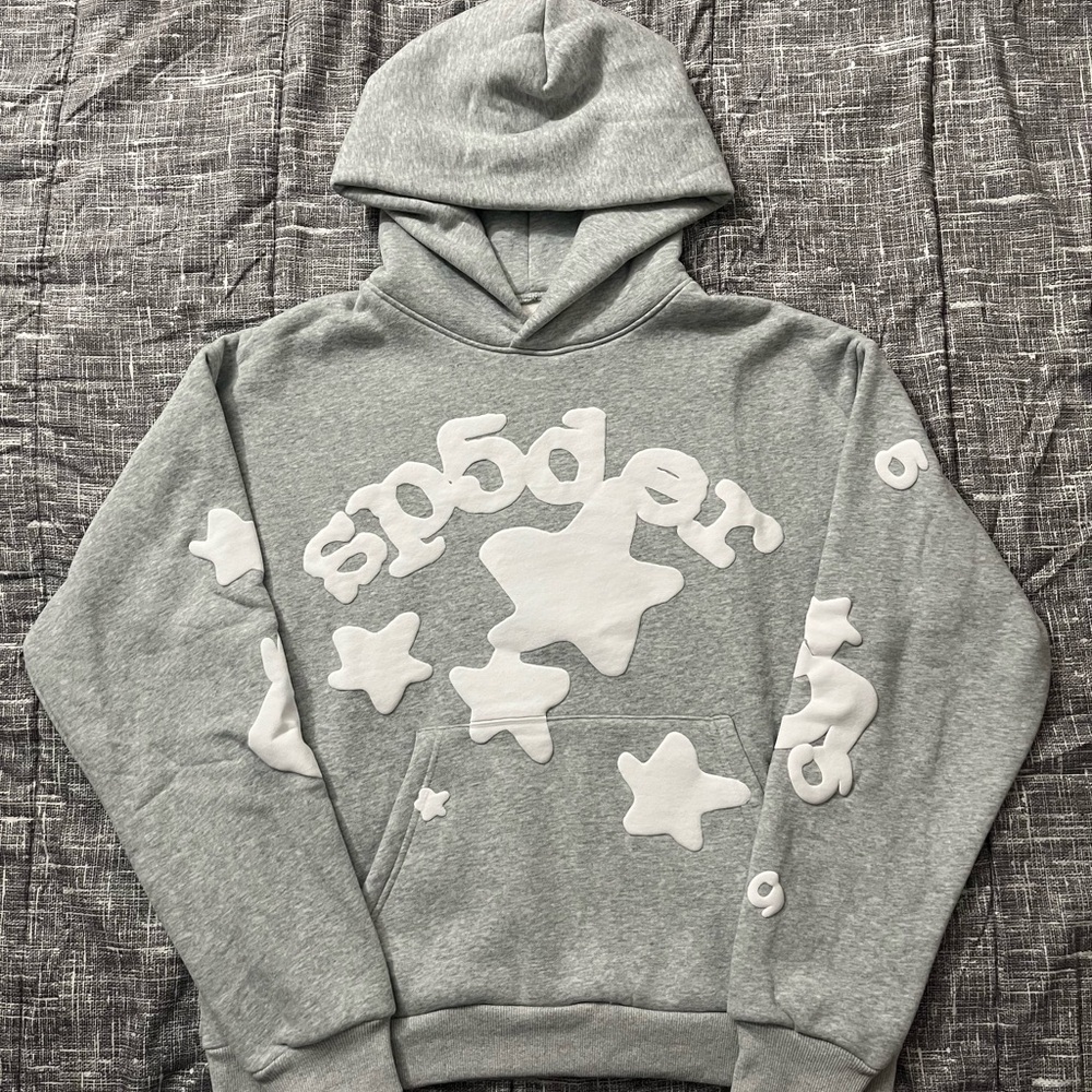 Beluga Gray Sp5der Hoodie